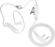 Headset universale 2-pins per tubo d'aria per radio walkie talkie con K-Head - Headset trasparente con clip per agenti di polizia e personale hotel.