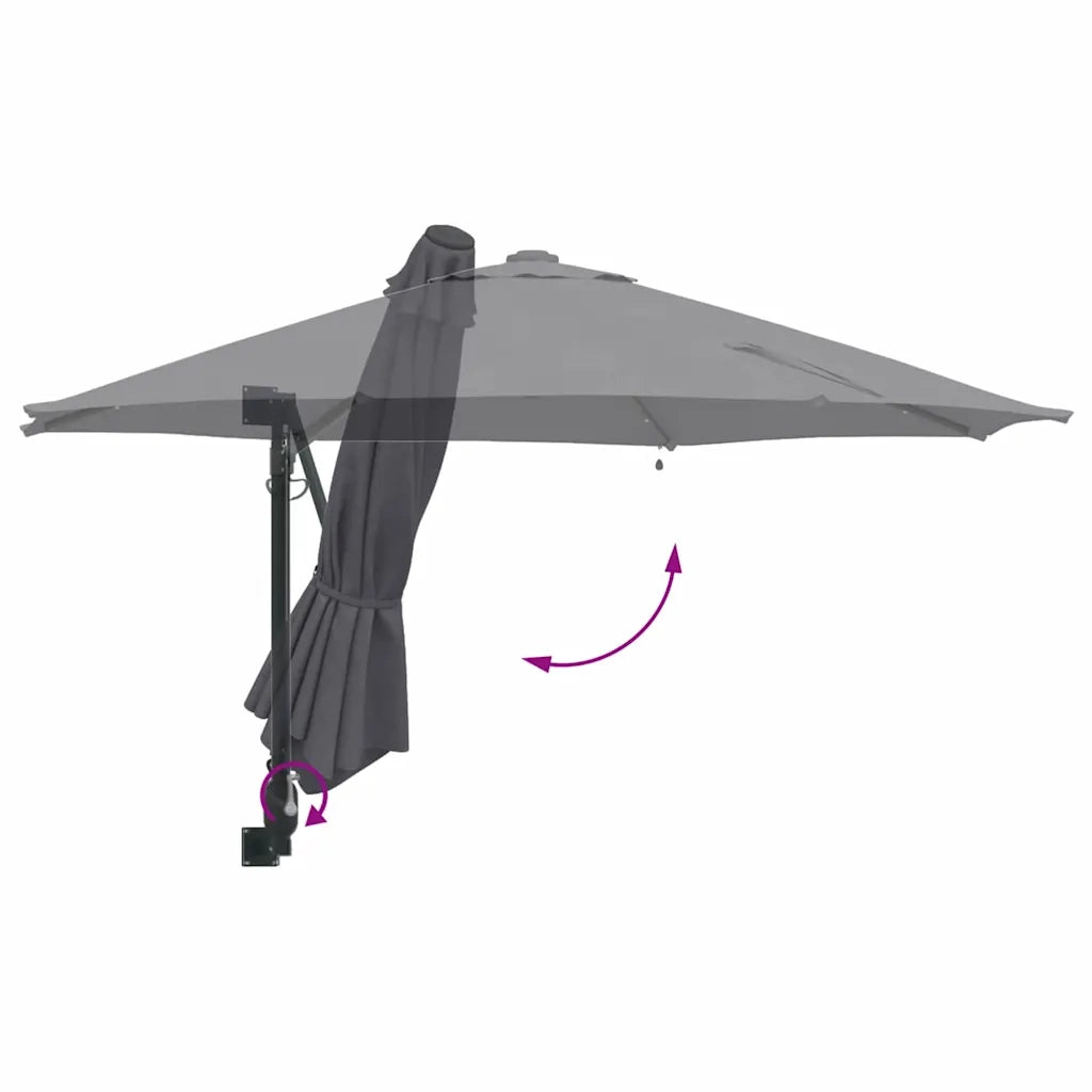 Ombrello | Parasol da giardino Antracite 248 x 248 x 148 cm