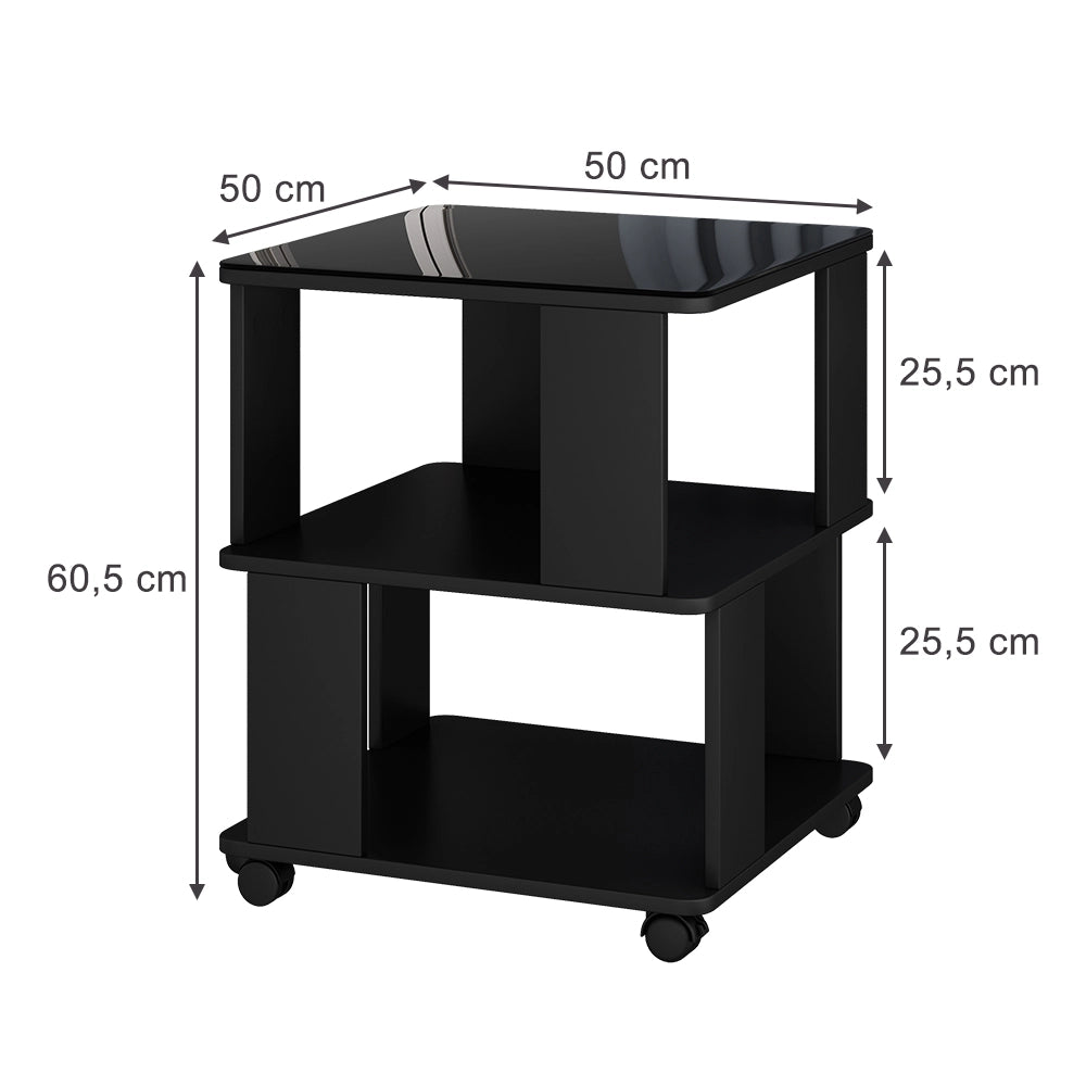 Vicco Tavolino Nero 50 x 50 cm