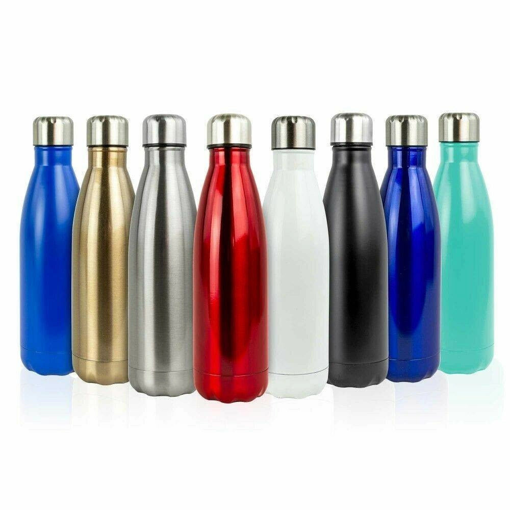 Trade Shop - Portatile Borraccia Bottiglia D'acqua Acciaio Inox Termica Caldo Freddo 550 Ml -