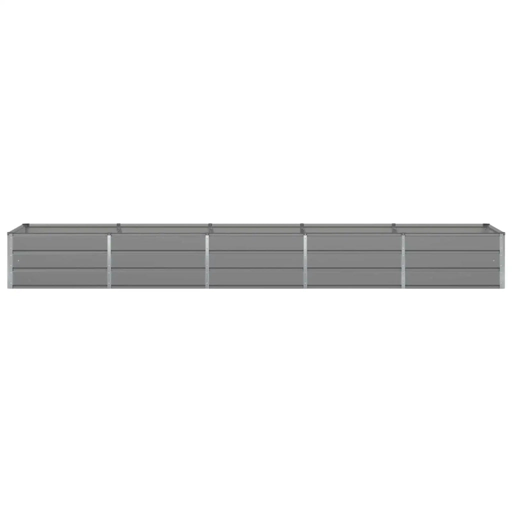 Fioriera | Cassetta per fiori | Vaso Grigio chiaro 400 x 80 x 45 cm Acciaio