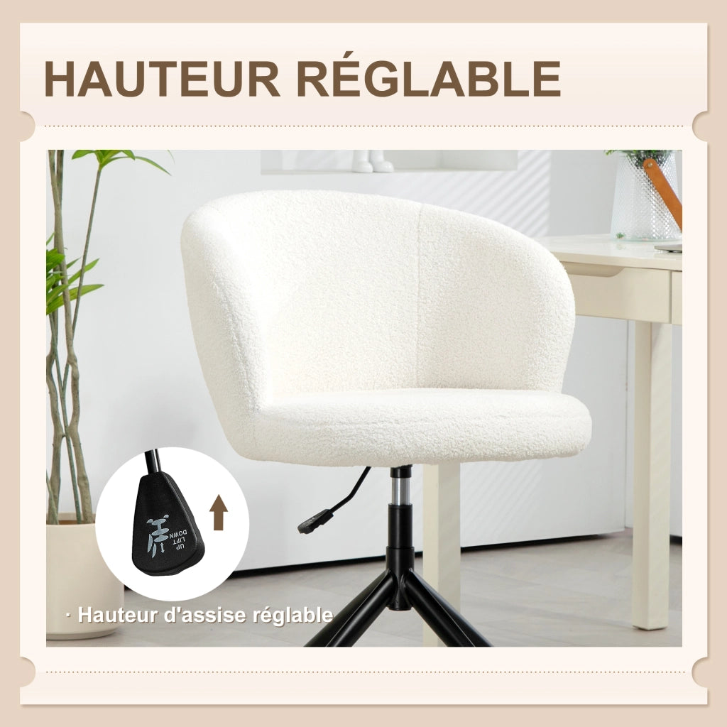 Sedia da ufficio ergonomica ¨C zephmum ¨C tessuto bianco