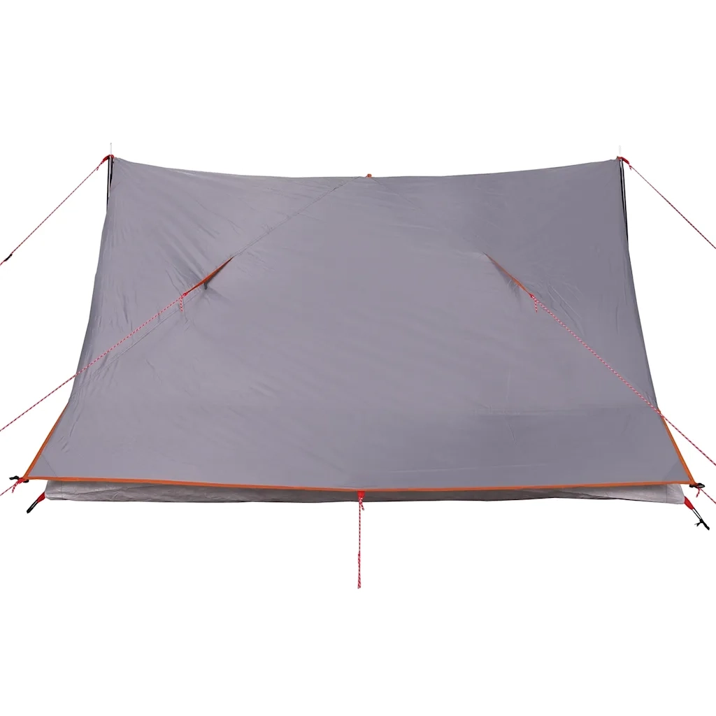 Tenda da campeggio | Tenda da campo 2 Persone Grigio e Arancione Impermeabile