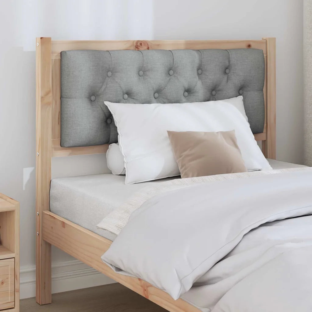 Testiera-Testata-Testiera Decorativa Marrone e grigio chiaro 90 cm Legno di pino massello