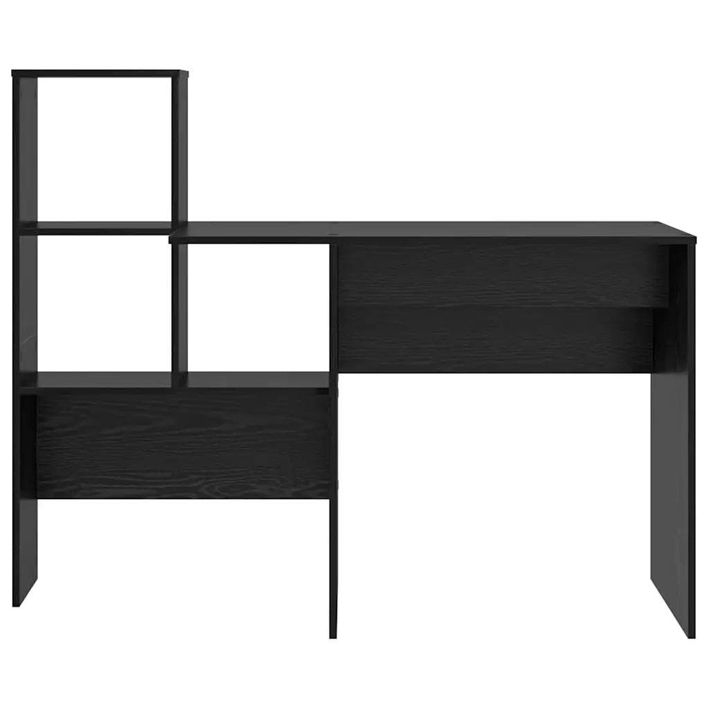 Scrivania | Tavolo da Ufficio Rovere Nero 131,5 x 50 x 106,5 cm Legno multistrato