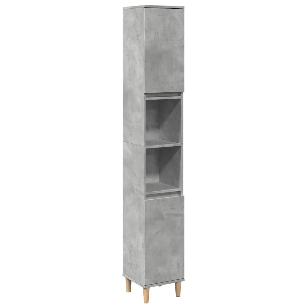 Set Mobili da Bagno 3 pz Grigio Cemento in Legno Multistrato 3324949