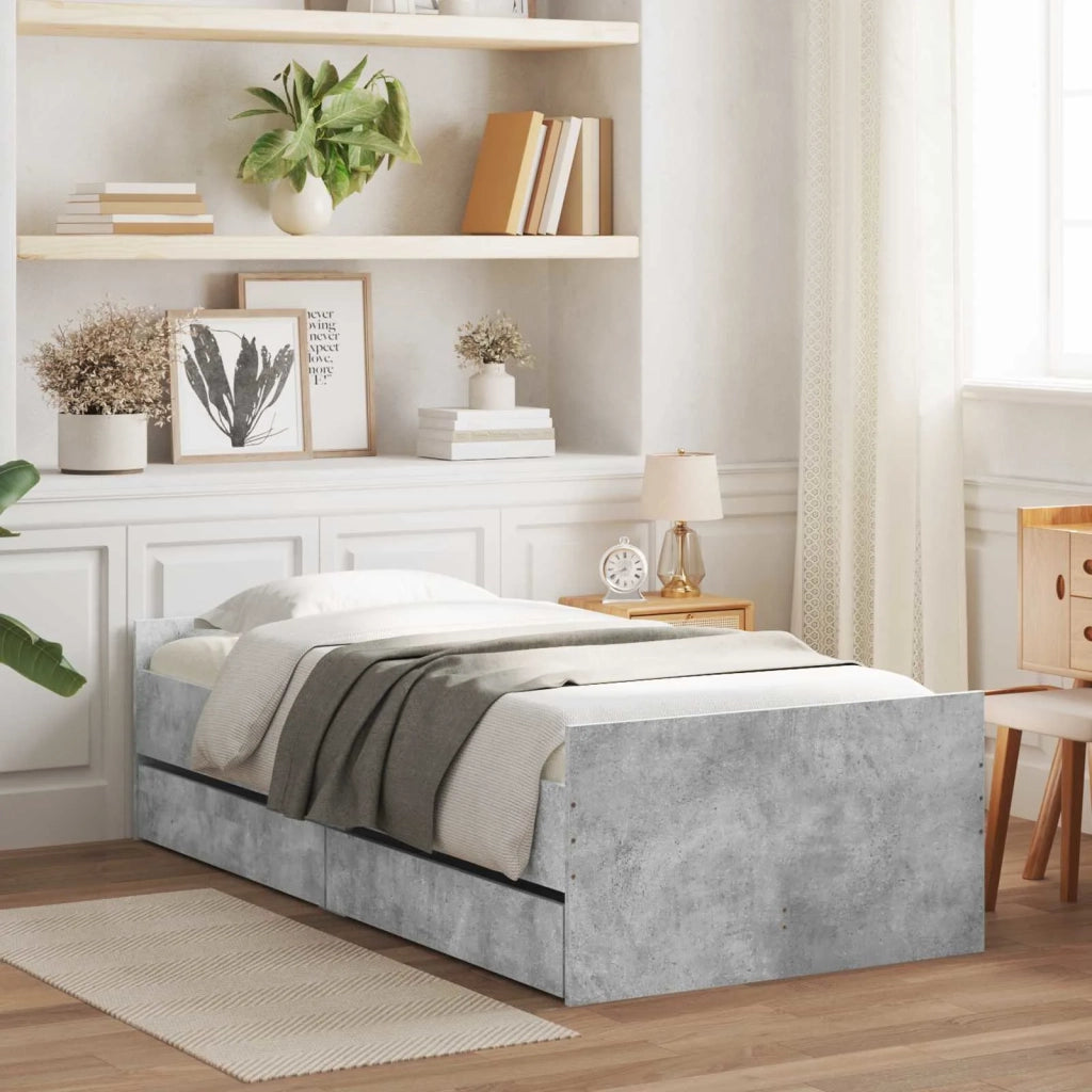 Telaio del letto con storage Sonoma grigio 80 x 200 cm 3429625