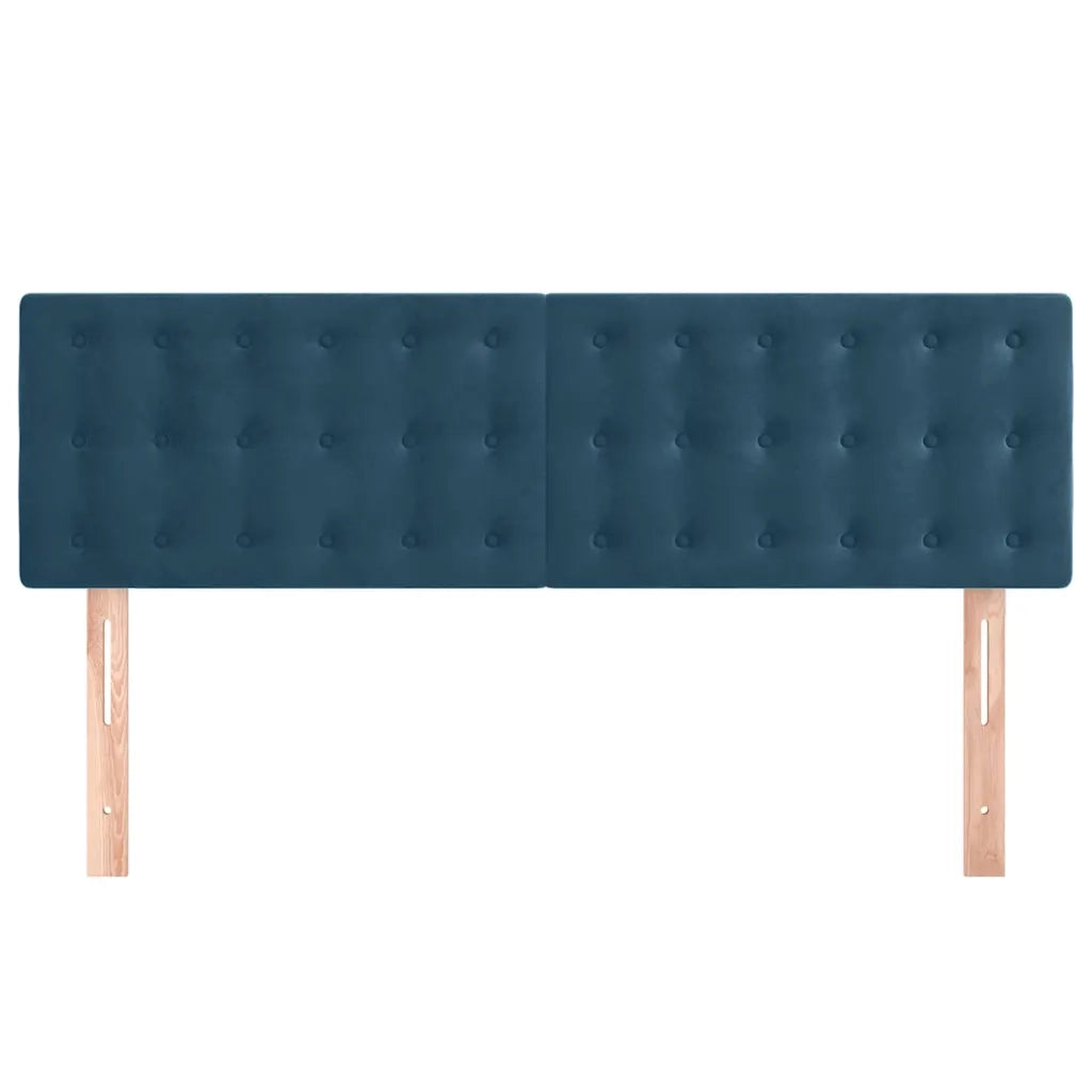 Testiera | Testata Blu Scuro 144x5x78/88 cm in Velluto