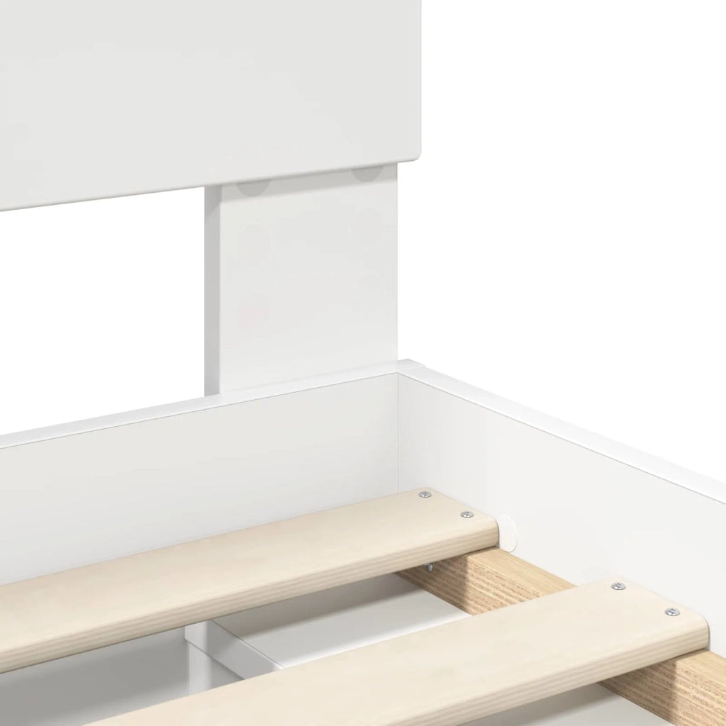 Struttura del letto-Giroletto-Rete del Letto Bianco 200 x 200 cm Legno multistrato 765549