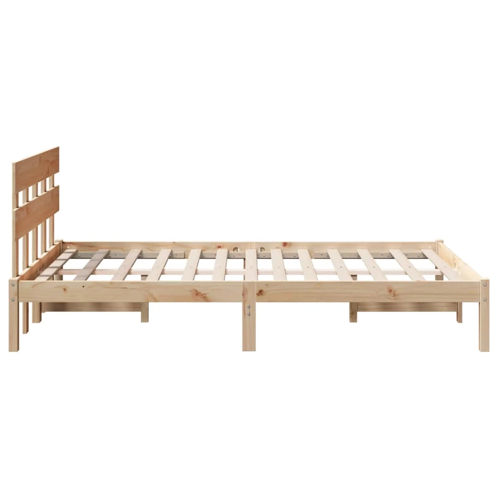 Struttura del letto Marrone 135 x 190 cm Legno massello di pino