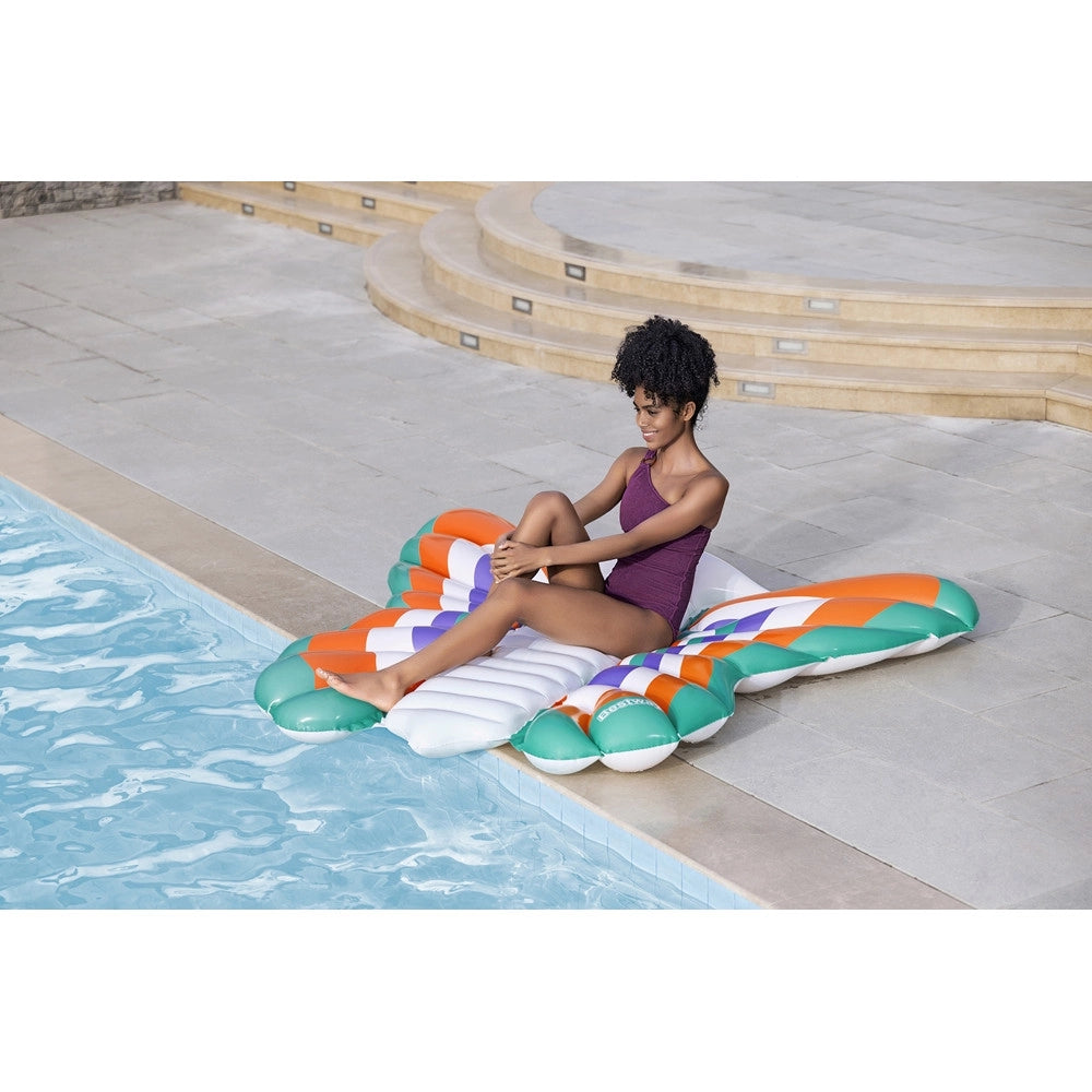 Trade Shop - Materassino Gonfiabile Boho Butterfly Mare Piscina Forma Farfalla 193x176cm Estate 43963 -