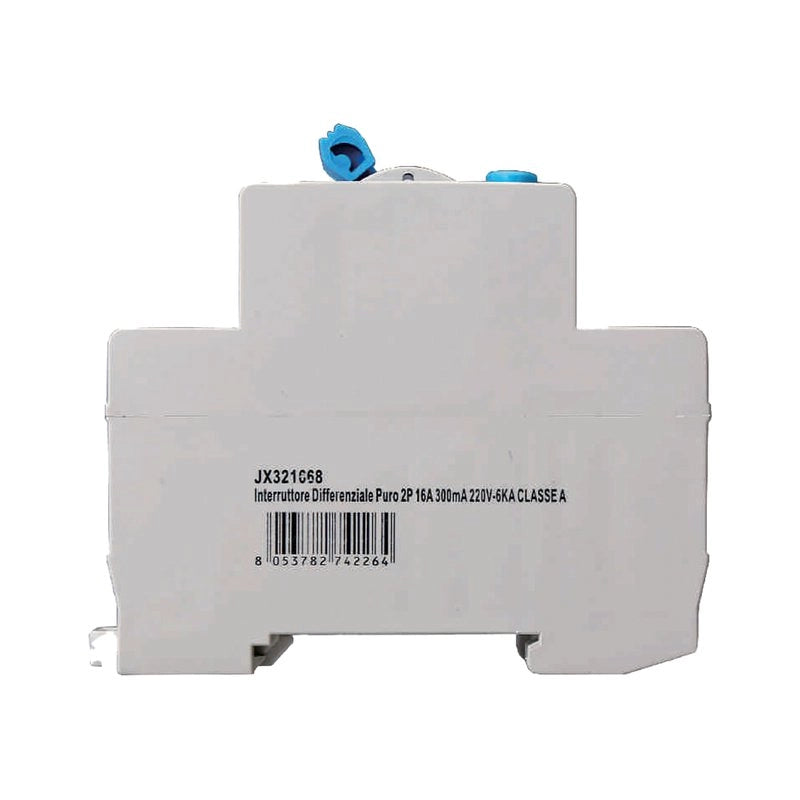 RCCB Interruttore Differenziale Puro Tipo A 1P+N 2M 6000A 300mA 16A AC 230V IP20 IEC61008-1