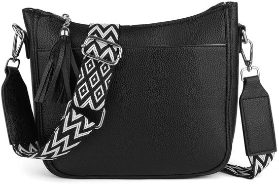 Borsa a Spalla per Donna - Materiale Resistente all'Acqua PU - Cinturino Regolabile/Ripiegabile - 3 Compartimenti - Stile Elegante - Ideale per Viaggi/Daily Use - Borsa a Mano