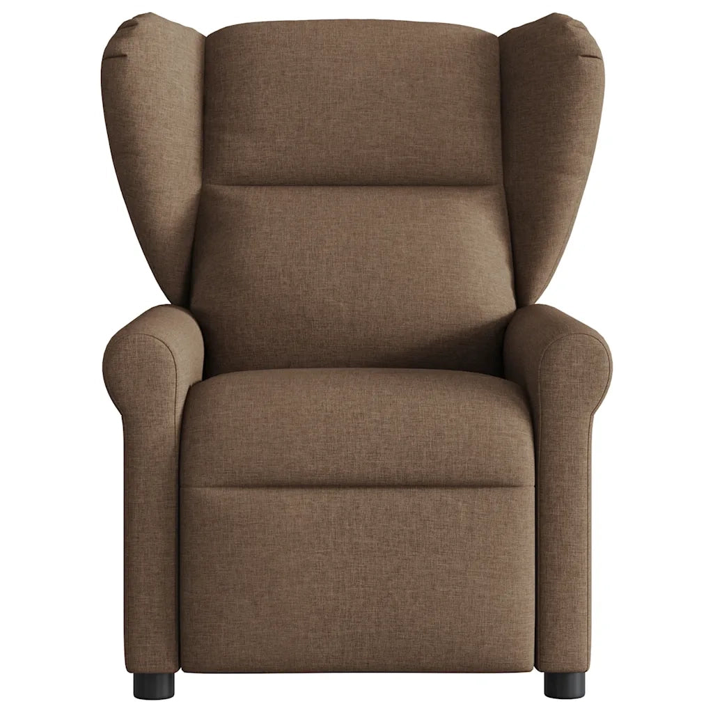 Poltrona Massaggiante Reclinabile Elettrica Marrone in Tessuto 3303368