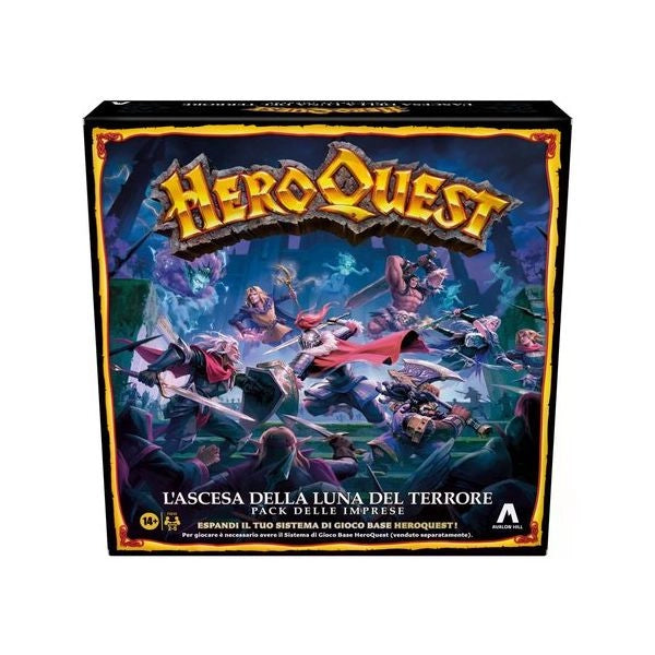 Avalon hill , heroquest, pack delle imprese l'ascesa della luna e del terrore, dai 14 anni in su, da 2 a 5 giocatori, richiede il sistema di gioco base heroquest per poter giocare - F6646103