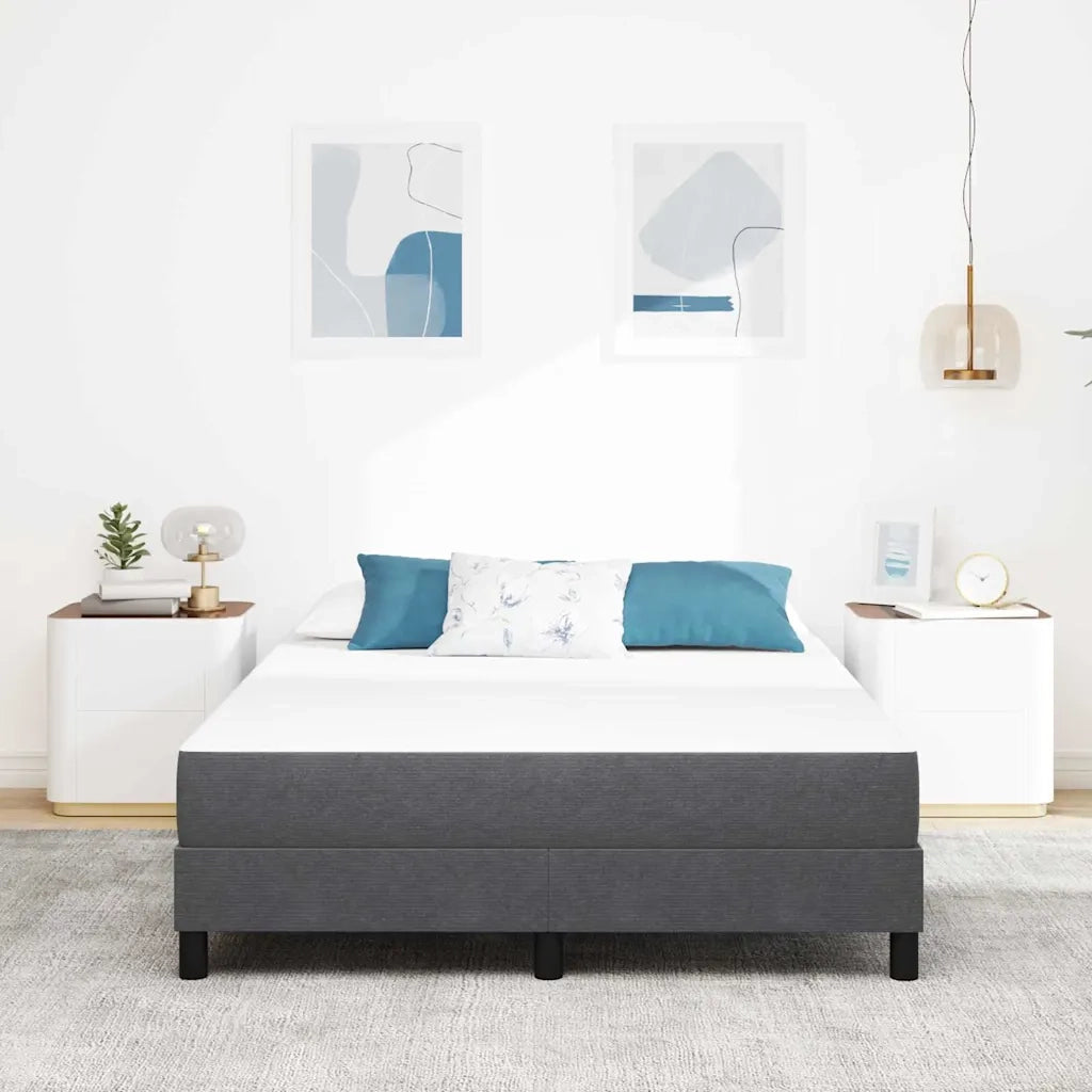 Letto matrimoniale | Letto per adulti | Materasso da Letto con materasso Grigio 160 x 200 cm Tessuto