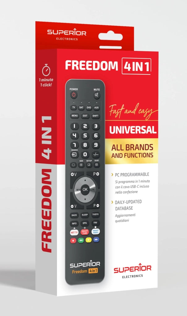 Telecomando Universale USB 4 in 1 Controllo 4 Dispositivi Superior Freedom