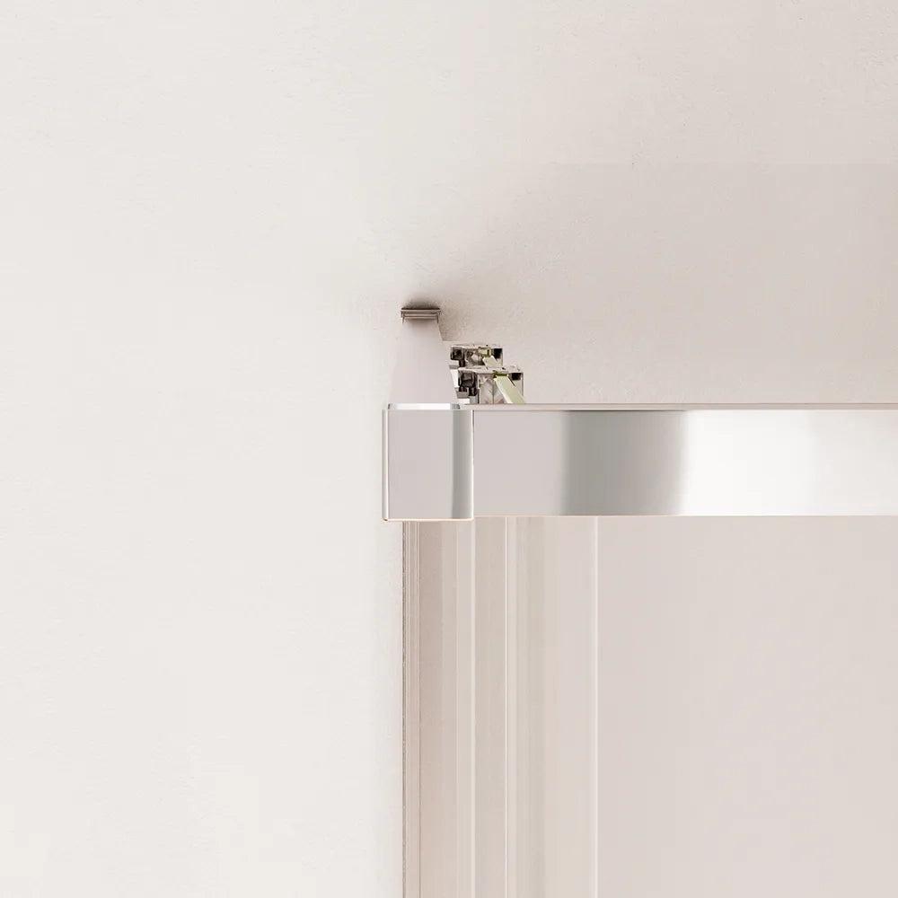 Box doccia angolare 80x80cm con profili cromati slim vetro 6mm opaco h190 | Portofino