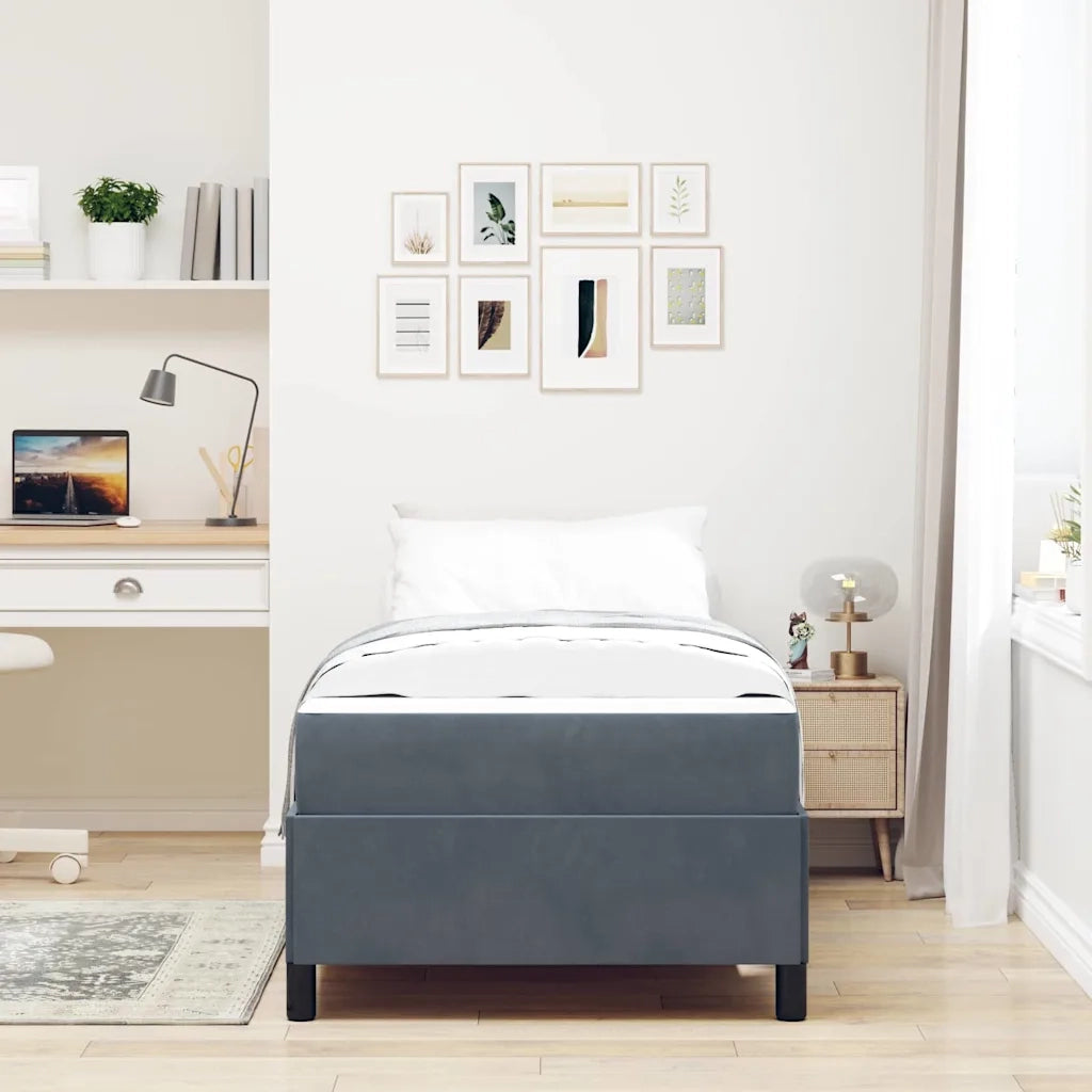Struttura del letto Grigio scuro 80 x 200 cm Tessuto 3399025