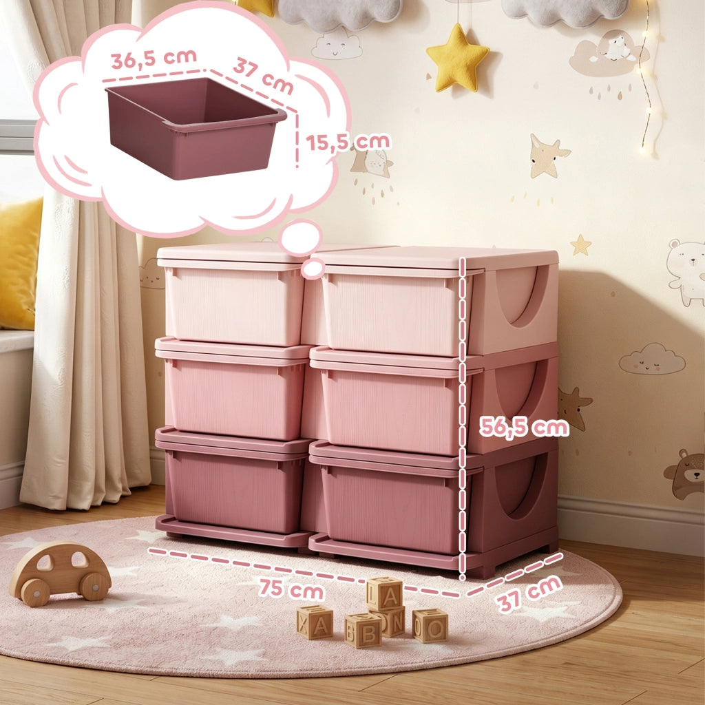 Cassettiera bambini 3 cassetti ¨C Minimal ¨C rosa