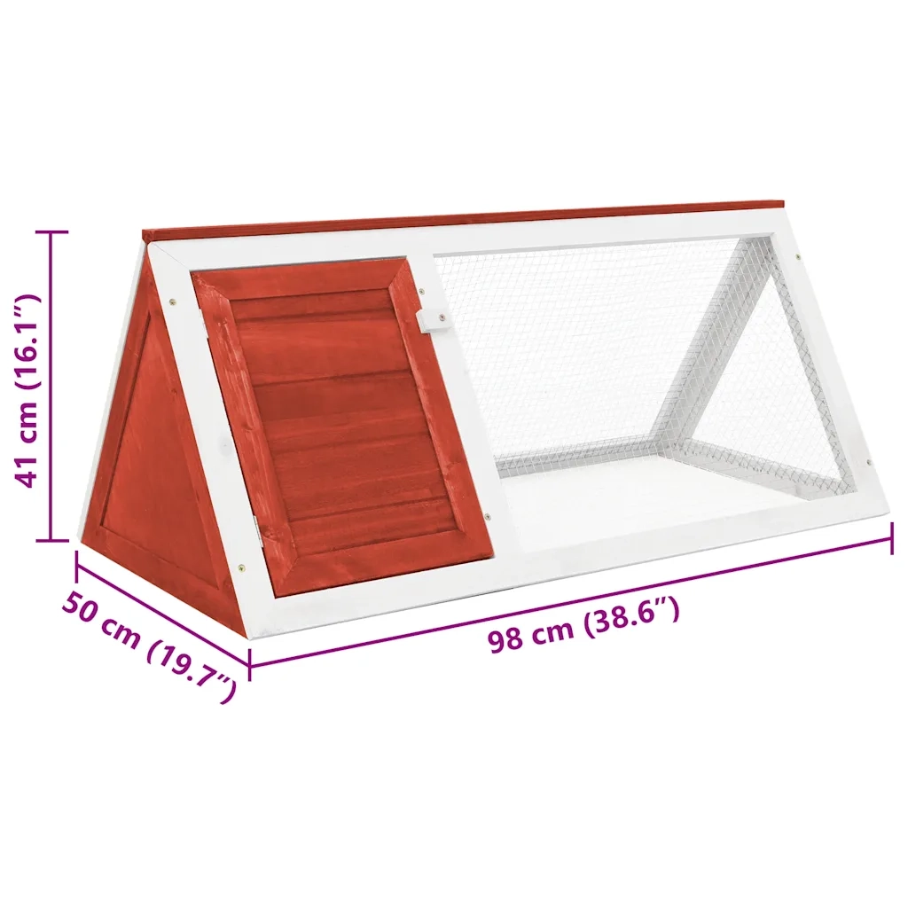 Conigliera in Legno Rossa CFW2640249