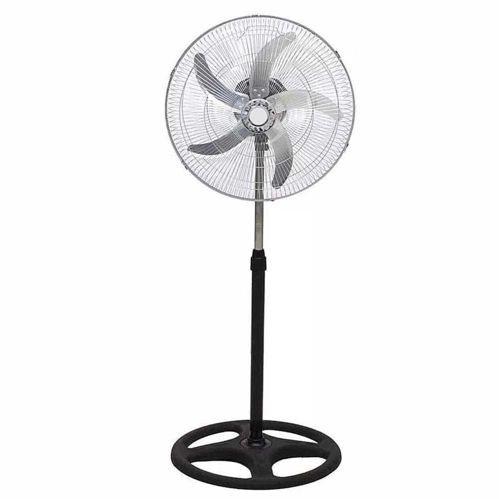 Trade Shop - Ventilatore In Acciaio 65w A Piantana Antiribaltamento Con 5 Pale 3 Velocità 6057001ml -