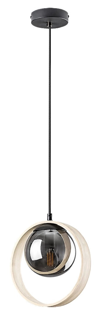 Lampada a sospensione Rabalux Peyton E14 15W faggio