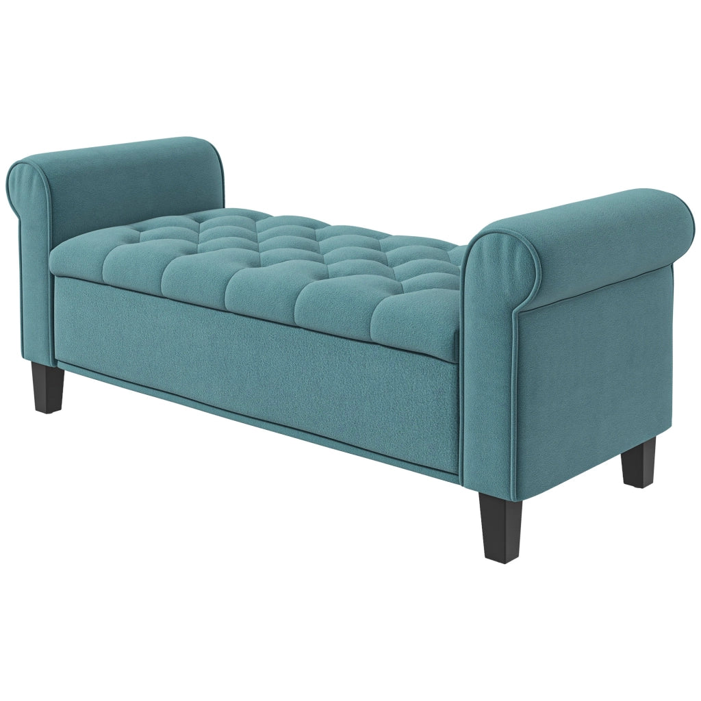 Divano imbottito con cassetti ¨C Minimal ¨C verde velluto