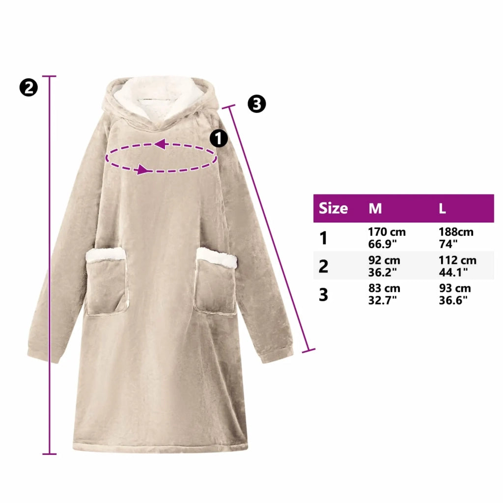 Felpa coperta Beige M Pile e Flanella 42017181