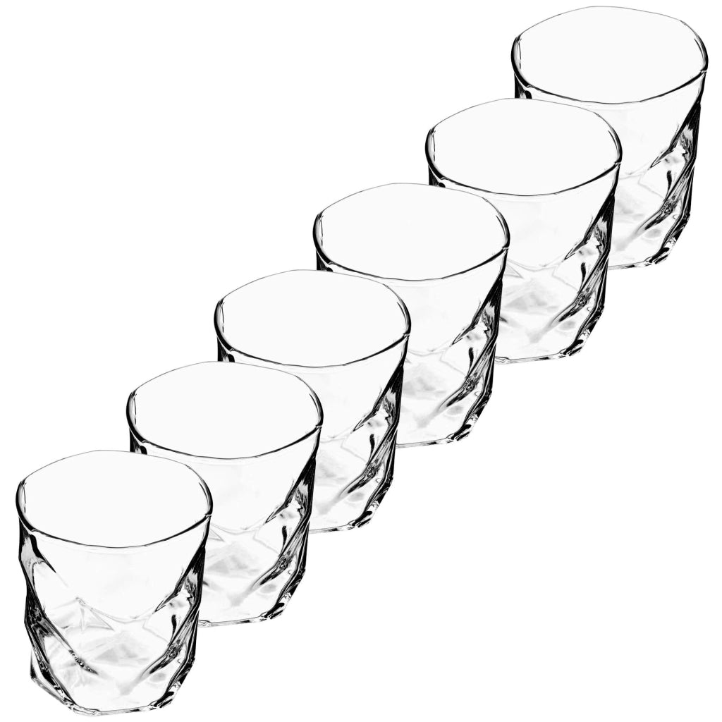 Set regalo da 6 bicchieri KADAX per whisky, bevande, succhi di frutta e acqua, 330 ml