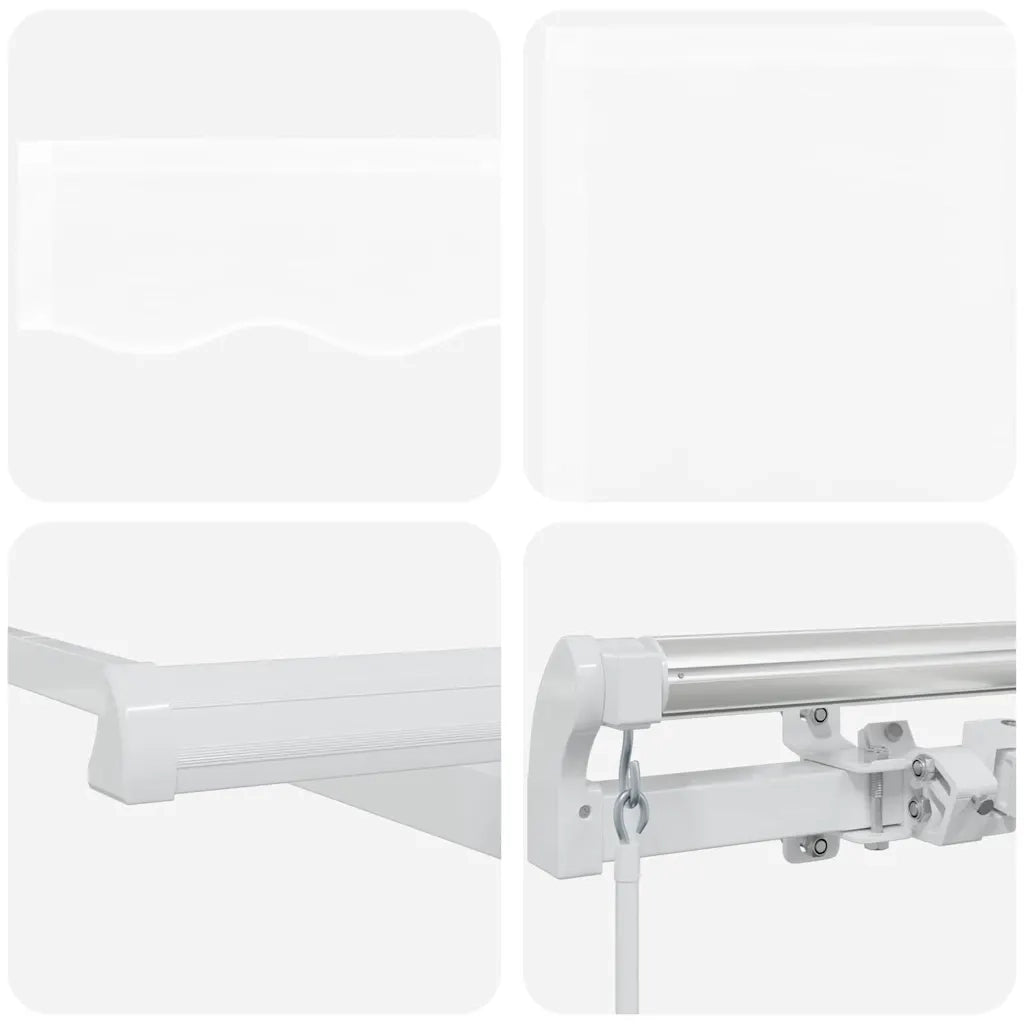 Tenda da Sole | Tenda parasole Bianco 400 x 350 x 165 cm Poliestere e Metallo