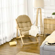 POLTRONA Relax reclinabile pieghevole 71x89x96 cm Marrone