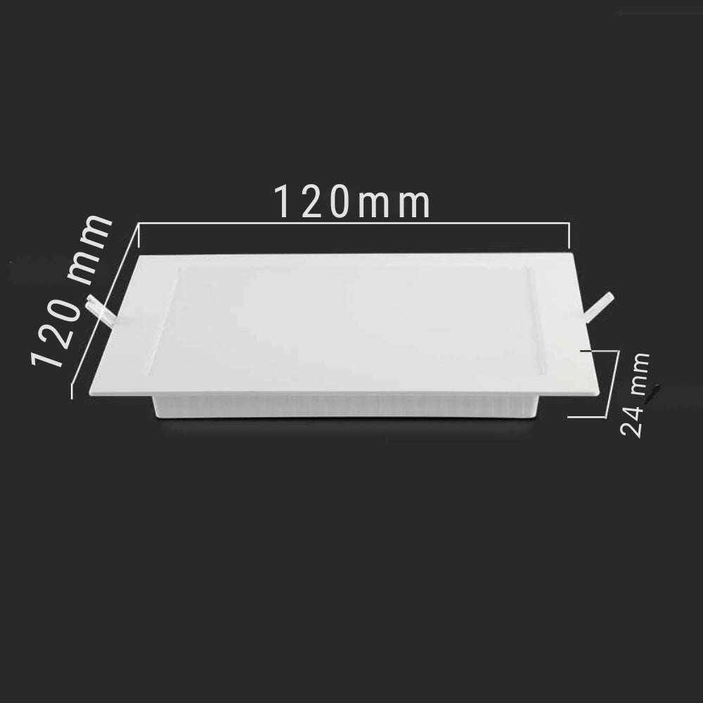 Optonica mini pannello a led backlit quadro slim 4500k colore bianco ip20 *** potenza 6w, confezione 1