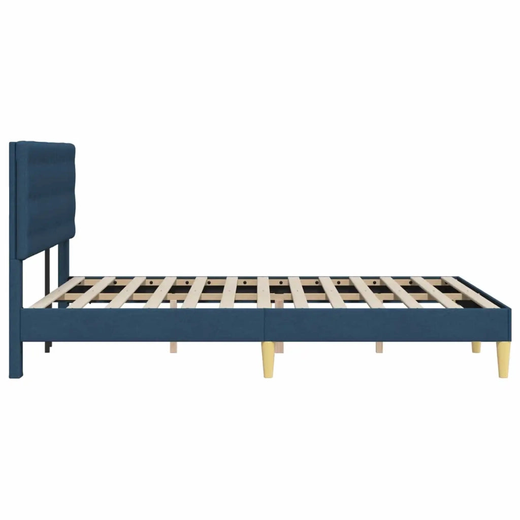 Struttura del letto con testiera-Giroletto Blu 120 x 200 cm Tessuto 795786