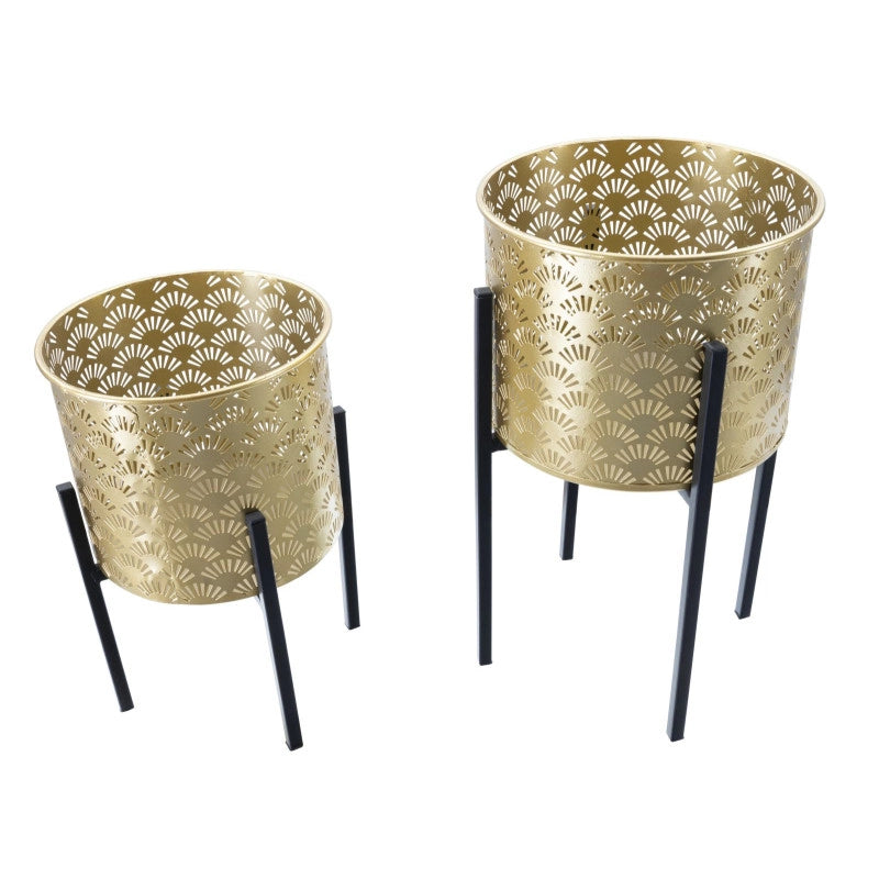 Porta Vasi Glissy Stand Coppia -a- cm ø 21x38-19x28