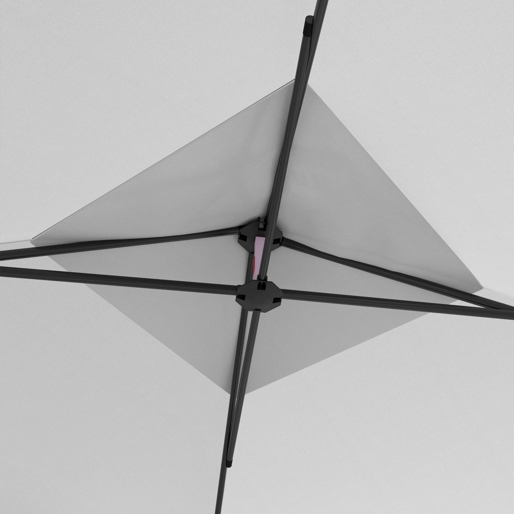 Gazebo da Giardino 3x3 m Regolabile ¨C Minimal ¨C Poliestere Acciaio Bianco