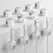 Houder di cavo autoadesivo - Gestione cavo magnetica - 12 pezzi - Bianco