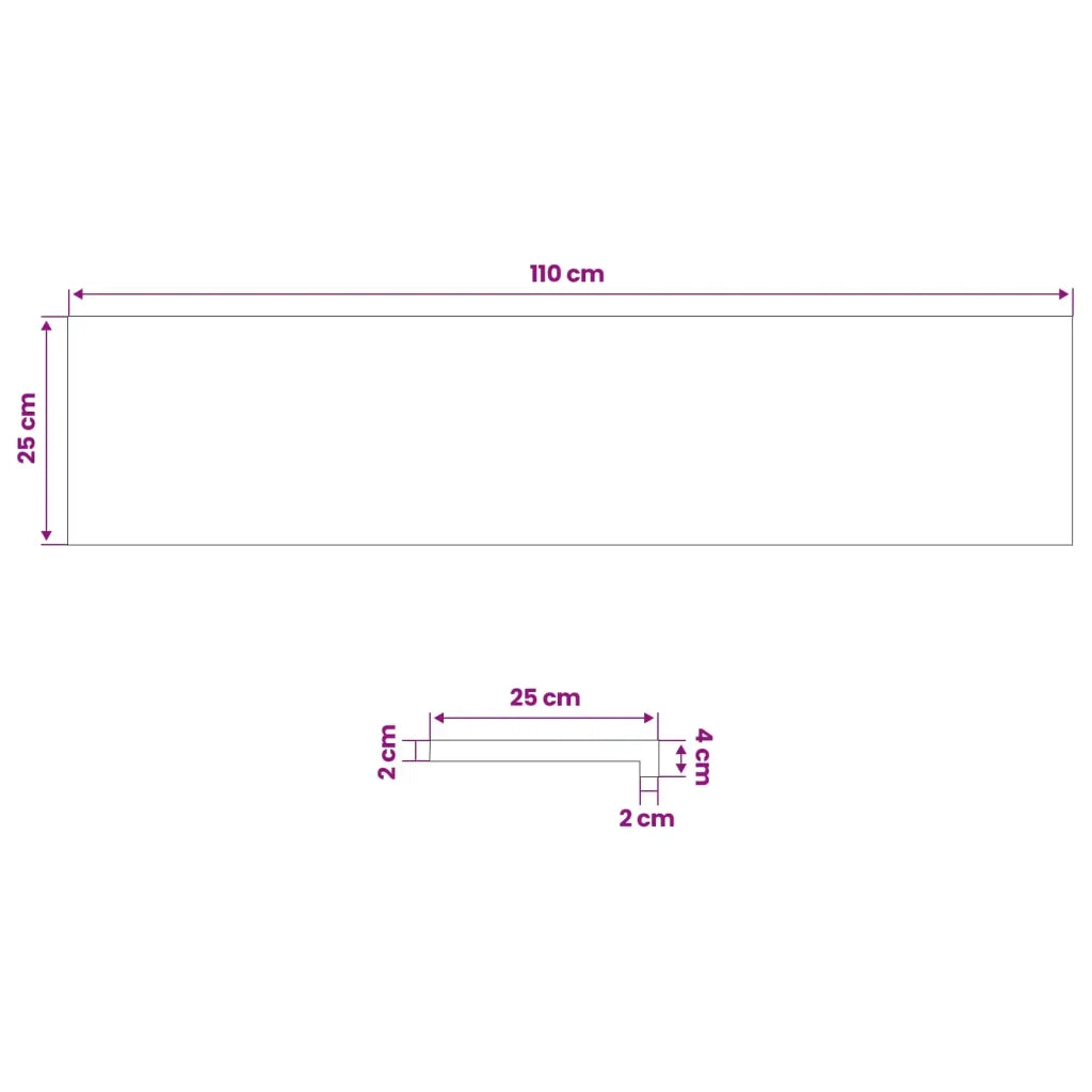 Soglie per finestre 2 pz Marrone 110 x 25 x 2 cm 42048267