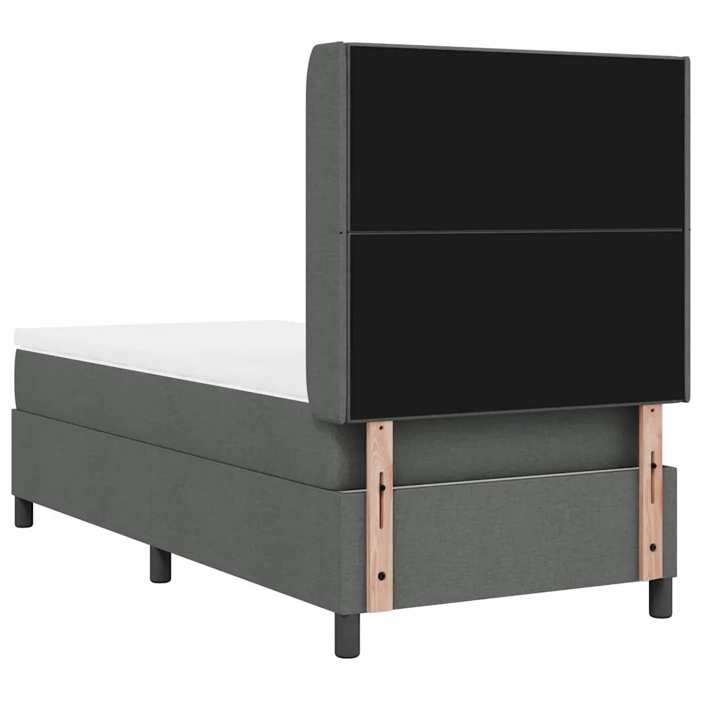 Letto a Sorgente LED Grigio scuro 90 x 190 cm Tessuto 3343477