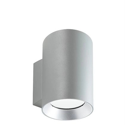 Show - Applique Cilindrico Da Parete A Led 10W+10W A Luce Calda Colore Alluminio