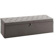 Divano imbottito con contenitore ¨C Minimal ¨C Grigio 137x41x42 cm