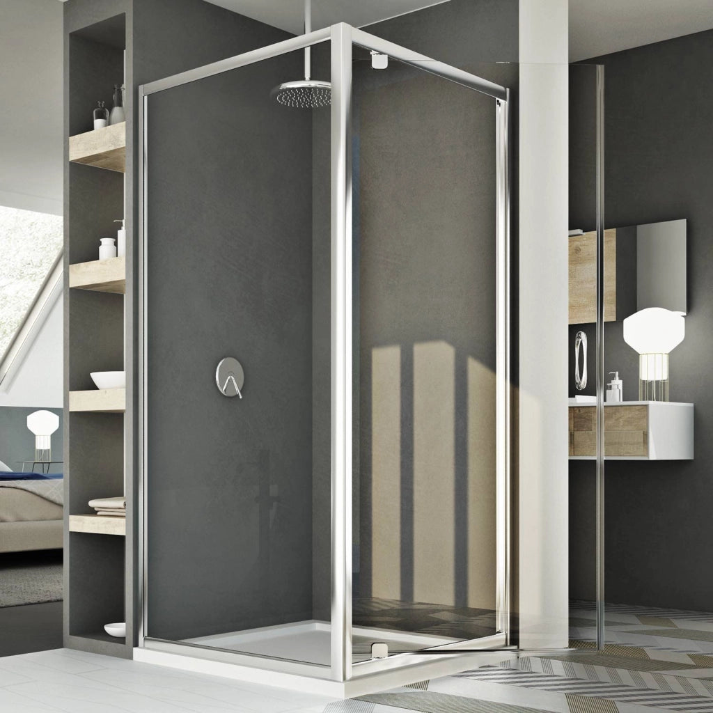 Box Doccia 80x100 AP. 100 CM H185 trasparente mod. Sintesi Duo 1 Anta