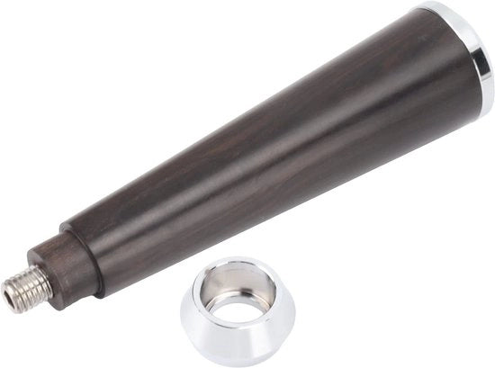 Manicotto per filtro caffè M10 - Maniglia in legno - Base in acciaio - Materiale duraturo - Finitura lucida - Compatibile con macchine per caffè - Filtro caffè