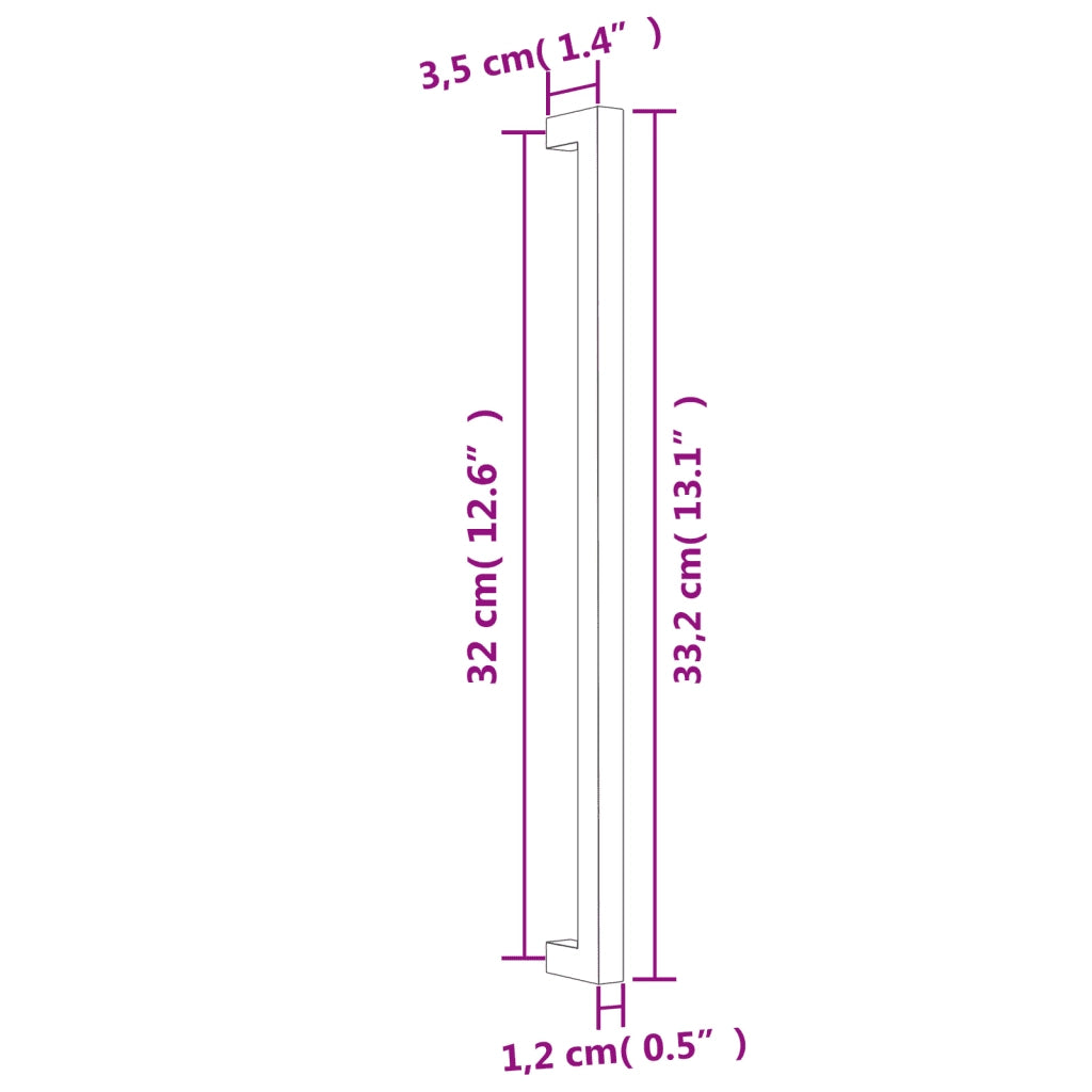 Maniglie per Mobili 10 pz Oro 320 mm in Acciaio Inox 3203673
