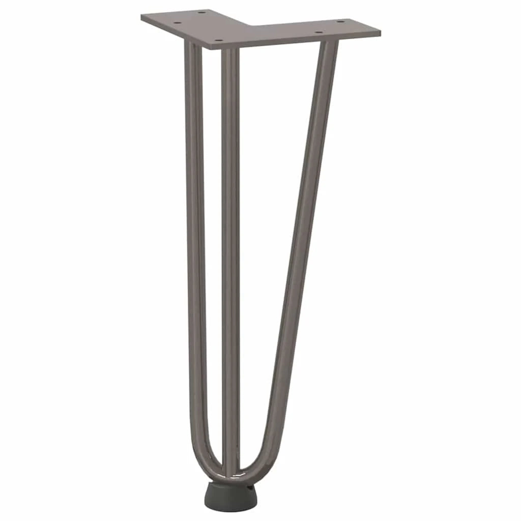 Set di 4 gambe a forcina per tavolino da 30 cm con piedini regolabili design moderno in acciaio naturale 02_0056738