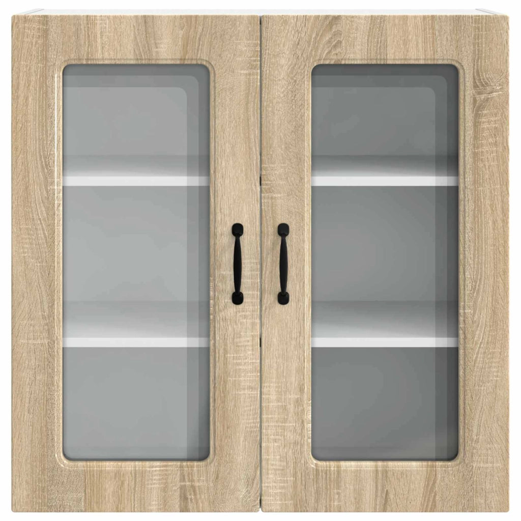 Mobile da cucina moderno con ampio spazio contenitivo 80 x 31 x 80 cm realizzato in legno composito di rovere Sonoma 02_0053745