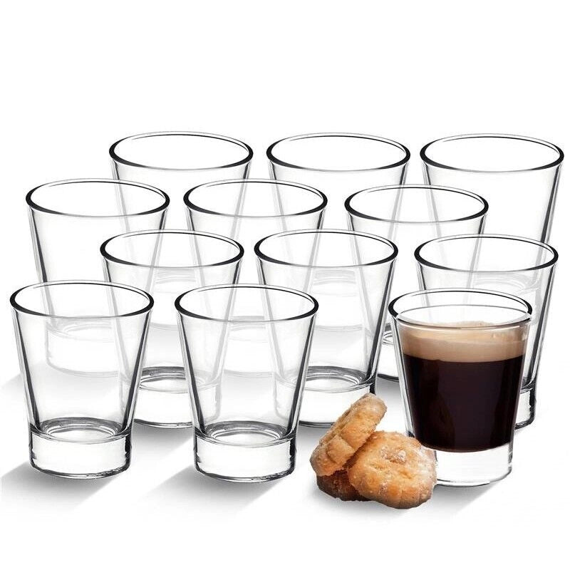 12 CAFFEINO BORMIOLI BICCHIERI TAZZINE PER CAFFÈ ESPRESSO IN VETRO TRASPARENTE
