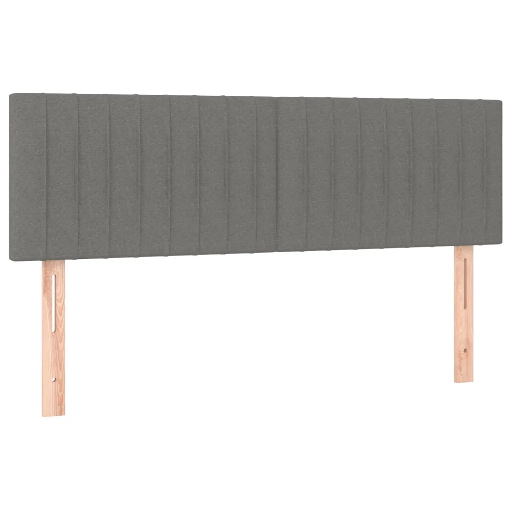 Giroletto a Molle con Materasso Grigio Scuro 140x200cm Tessuto 3129874