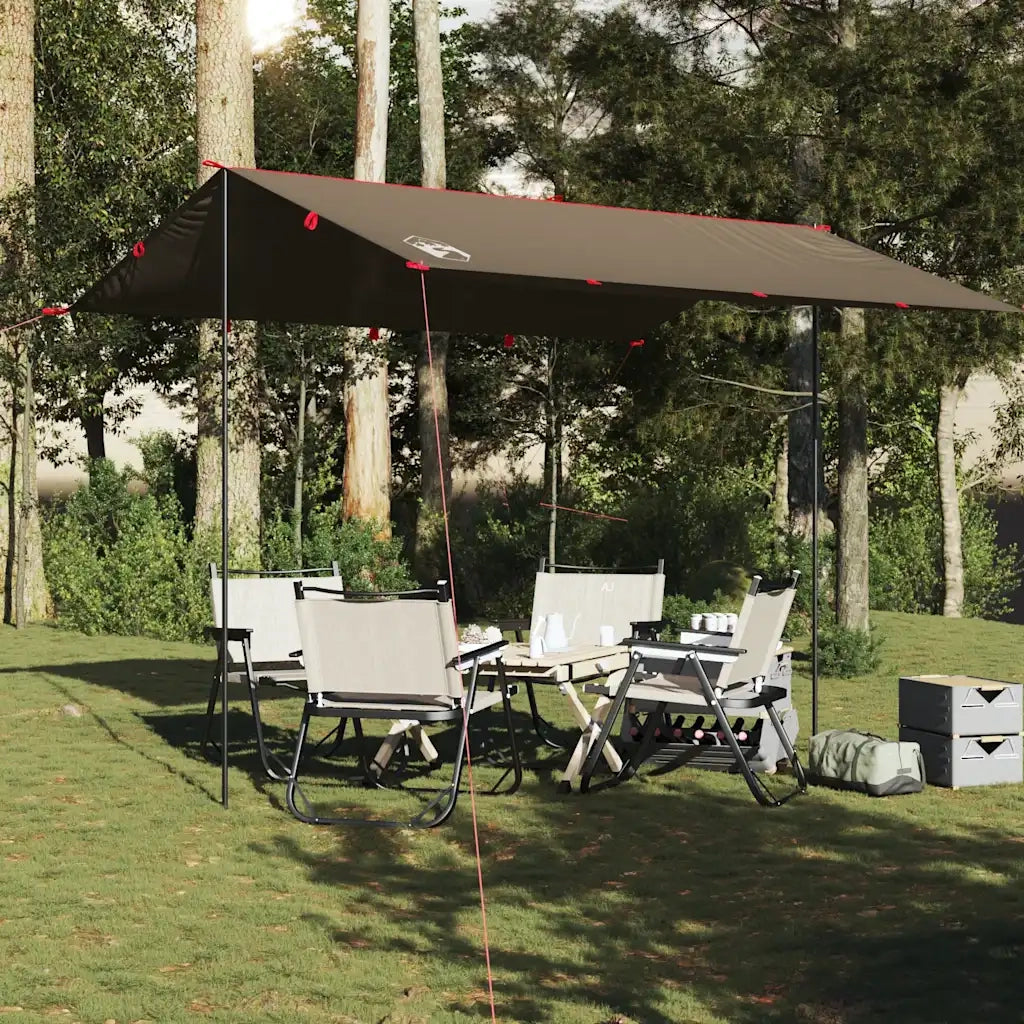 Telone da campeggio | Tenda da campo Marrone 366x306 cm Impermeabile