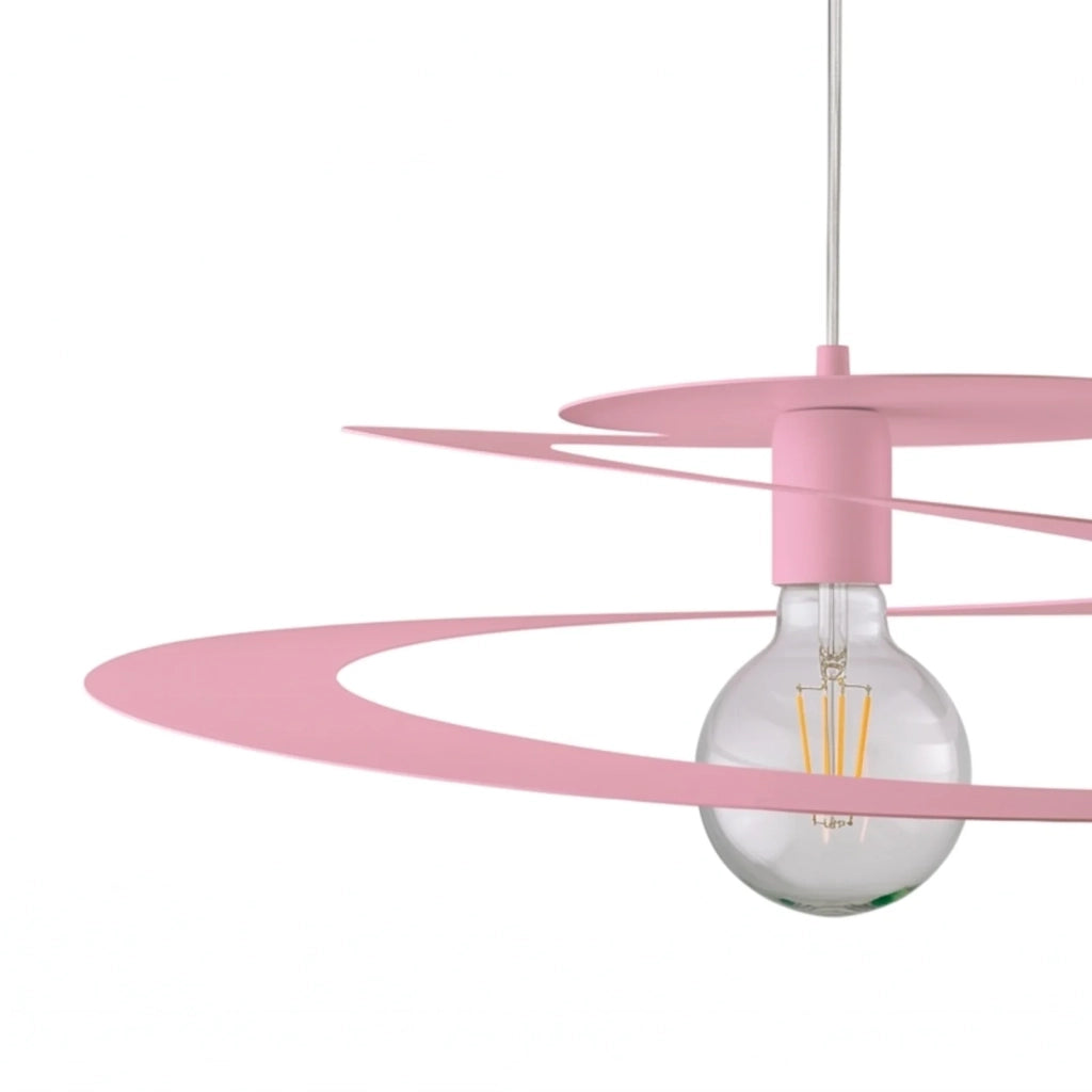 Sospensione Spring 1 Luce Rosa Altezza Regolabile Luceart Design
